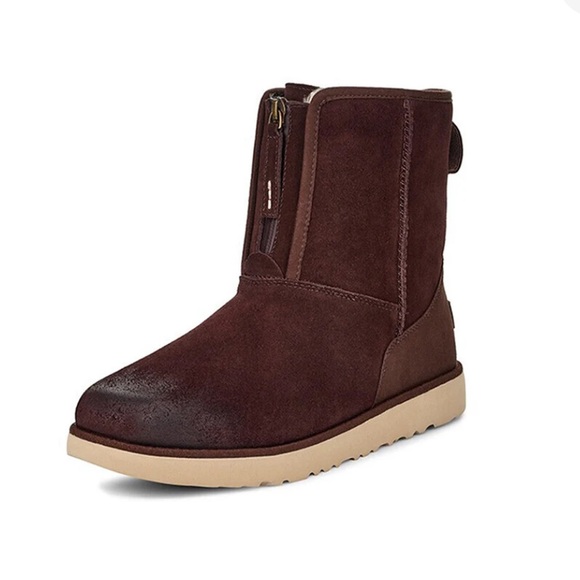 UGG Other - UGG Classic Short Front Zip Waterproof Brown Boots
